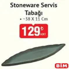 STONEWARE SERVİS TABAĞI 38X11 CM